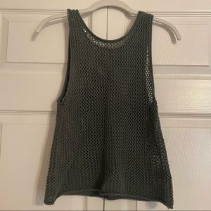 Aerie crochet green tank